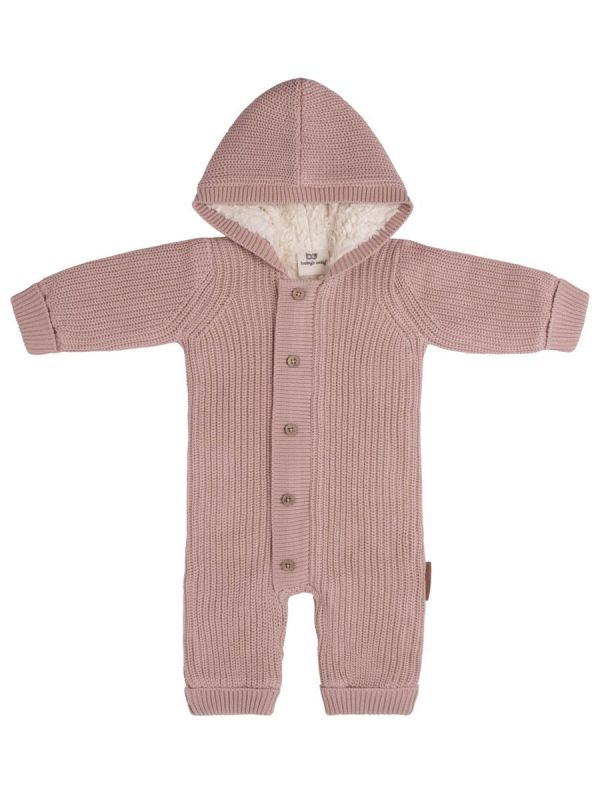 Baby's Only - TEDDY stickad overall för baby 56cm, Soul old pink