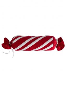 Candy cane kudde 50cm, bounche röd