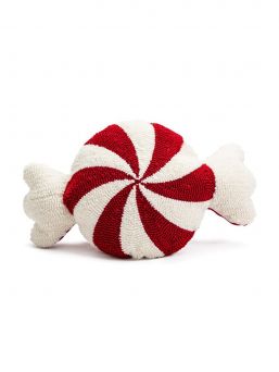 Runda Candy cane kudde 50cm, röd