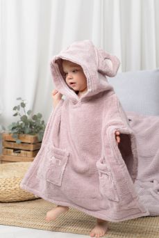 Luin Living Poncho handduk, 4 olika storlekar, Dusty Rose